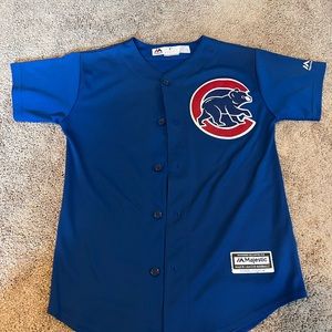 Youth size 10/12 Majestic Chicago Cubs Anthony Rizzo jersey.